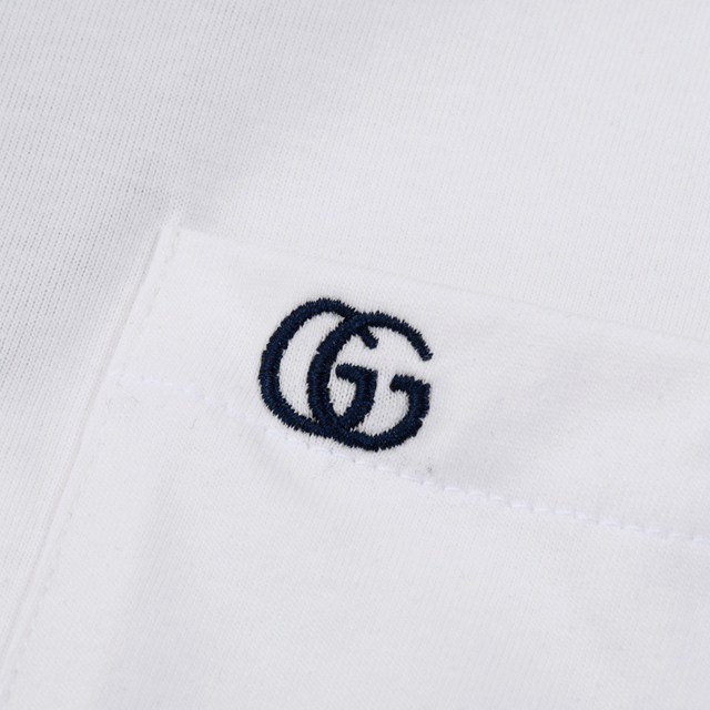 Gucci古奇專櫃古馳2023SS新款口袋刺繡T恤 男女同款 tzy2606
